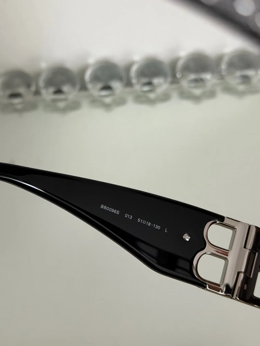 Balenciaga Rectangle Mirror B Acetate Sunglasses